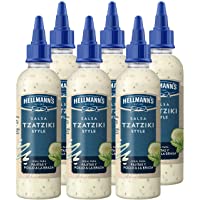 Los mejores  - HELLMANNS STREET FOOD SALSA TZATZIKI STYLE 215ml. Pack de 6: Total de 1.29L